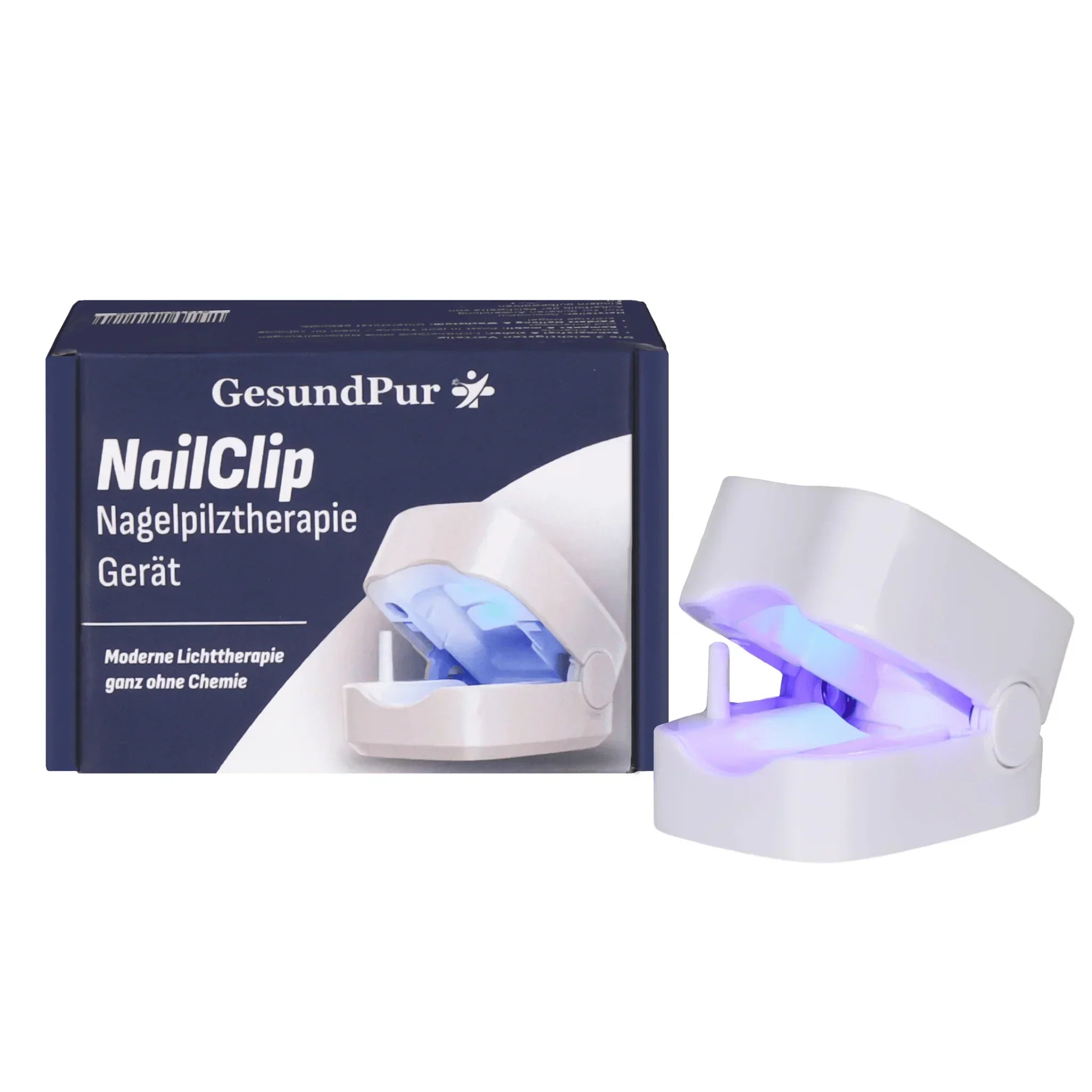 Frontvisning av NailClip-enheten
