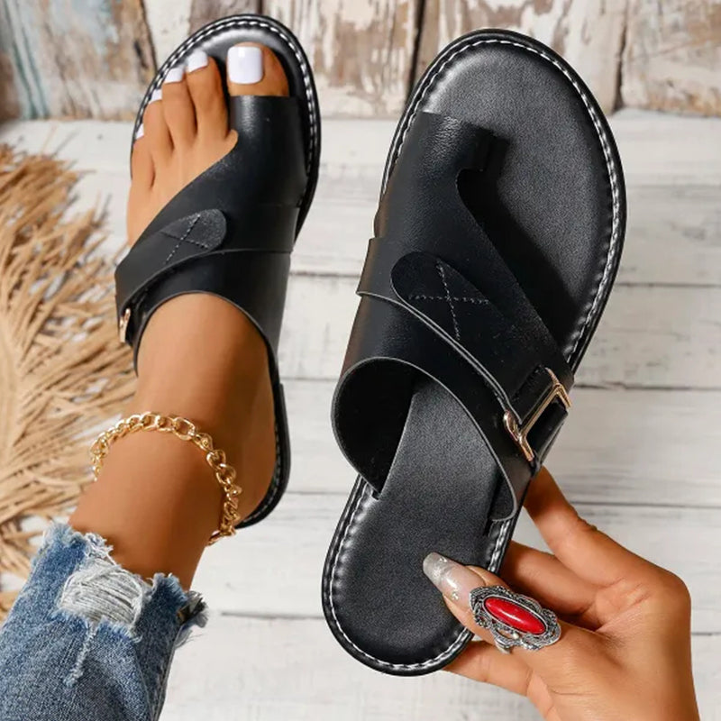 "Lederne orthopädische Luxussandalen, braun, mit elegantem Design für Komfort und Stil, Damen Sommerschuhe."