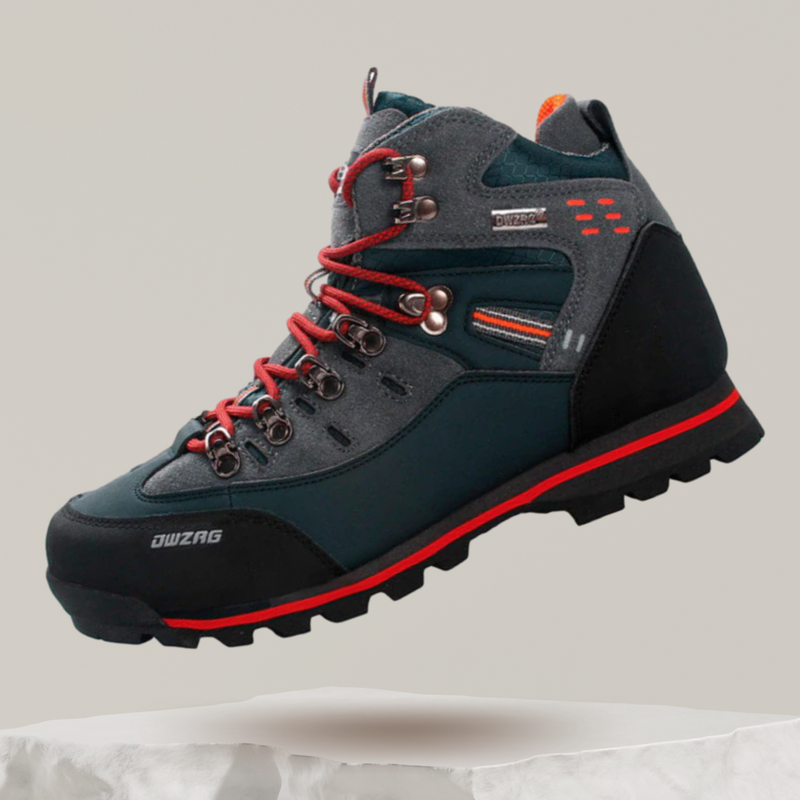 Leichte, rutschfeste Wanderstiefel für Damen & Herren, robustes Design in Blau, Orange, Rot für optimalen Halt.