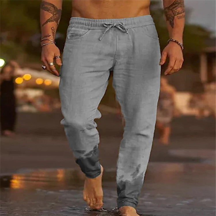 "Lässige Herren Leinenhose, leichtes Design, komfortable Passform, vielseitig kombinierbar, ideal für Freizeit und Alltag."