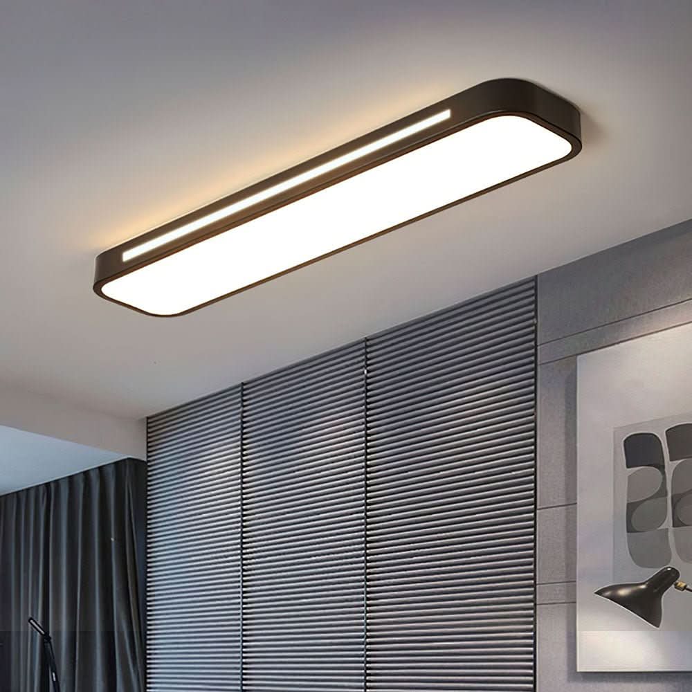 "Minimalistische LED Deckenleuchte im nordischen Stil, aus Eisen und Acryl, mit einstellbaren Lichtfarben und Größen."