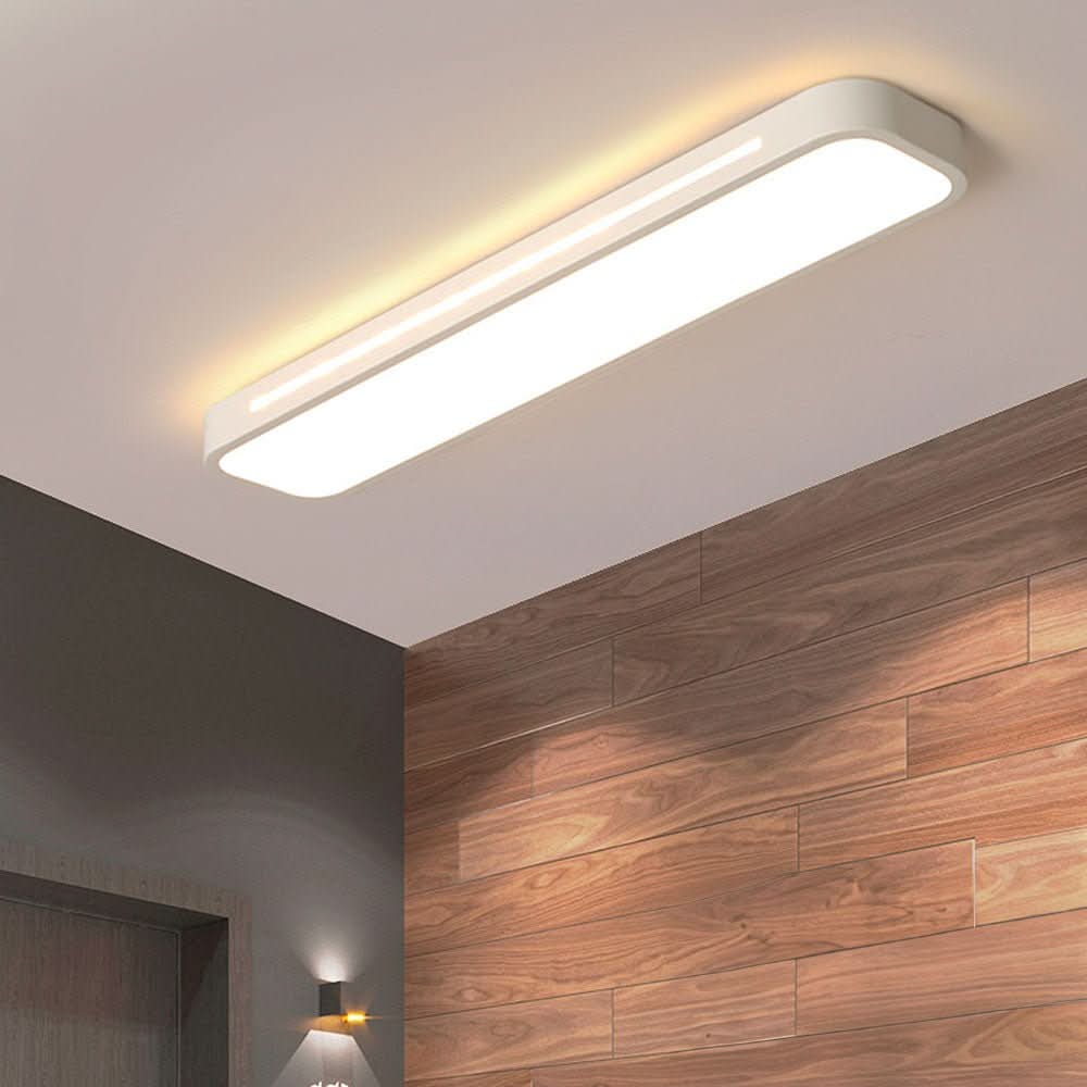 "Minimalistische LED Deckenleuchte im nordischen Stil, aus Eisen und Acryl, mit einstellbaren Lichtfarben und Größen."