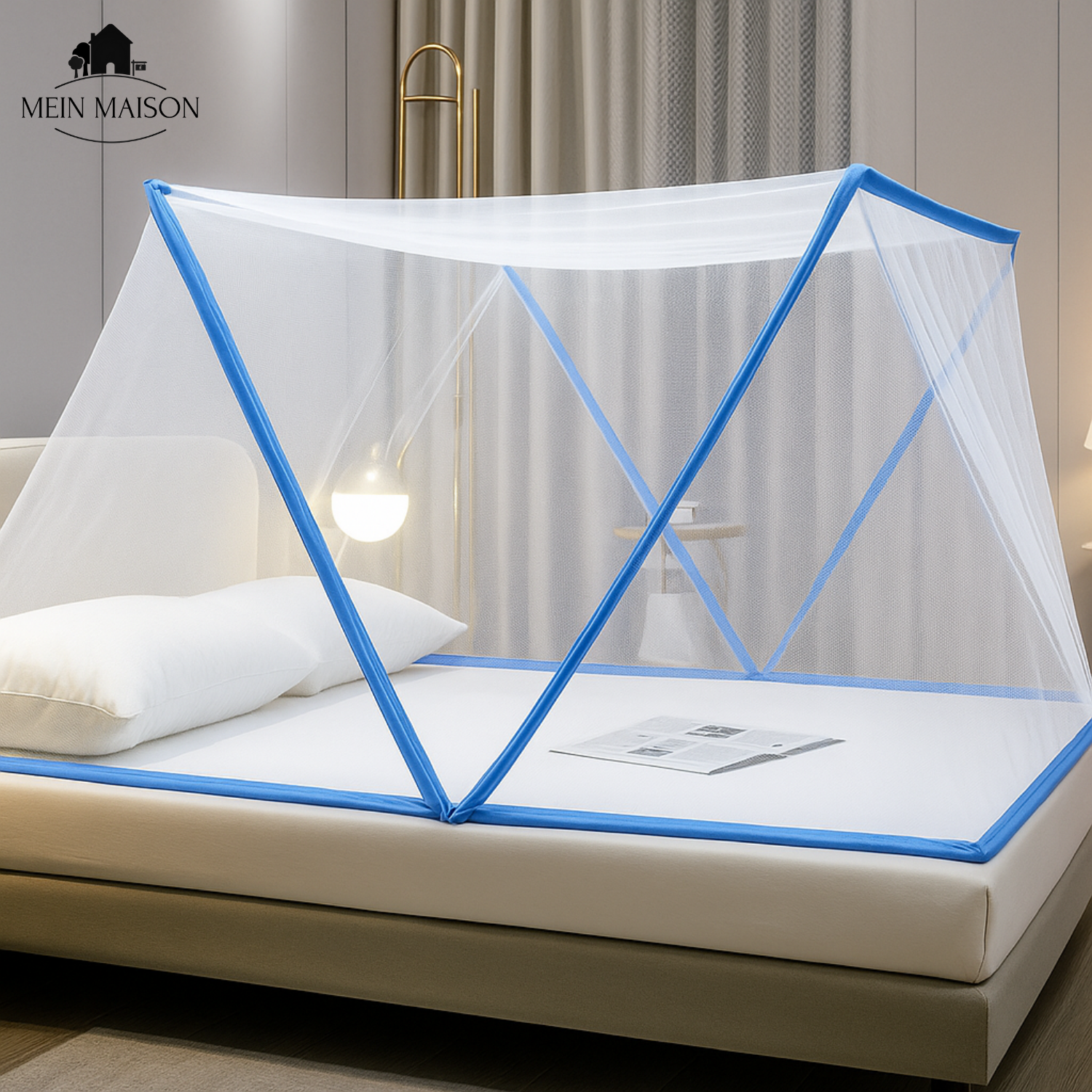 "Mosquitonetz-Zelt aus atmungsaktivem Polyester, faltbar, leicht, idealer Mückenschutz für Garten, Camping, Reisen."