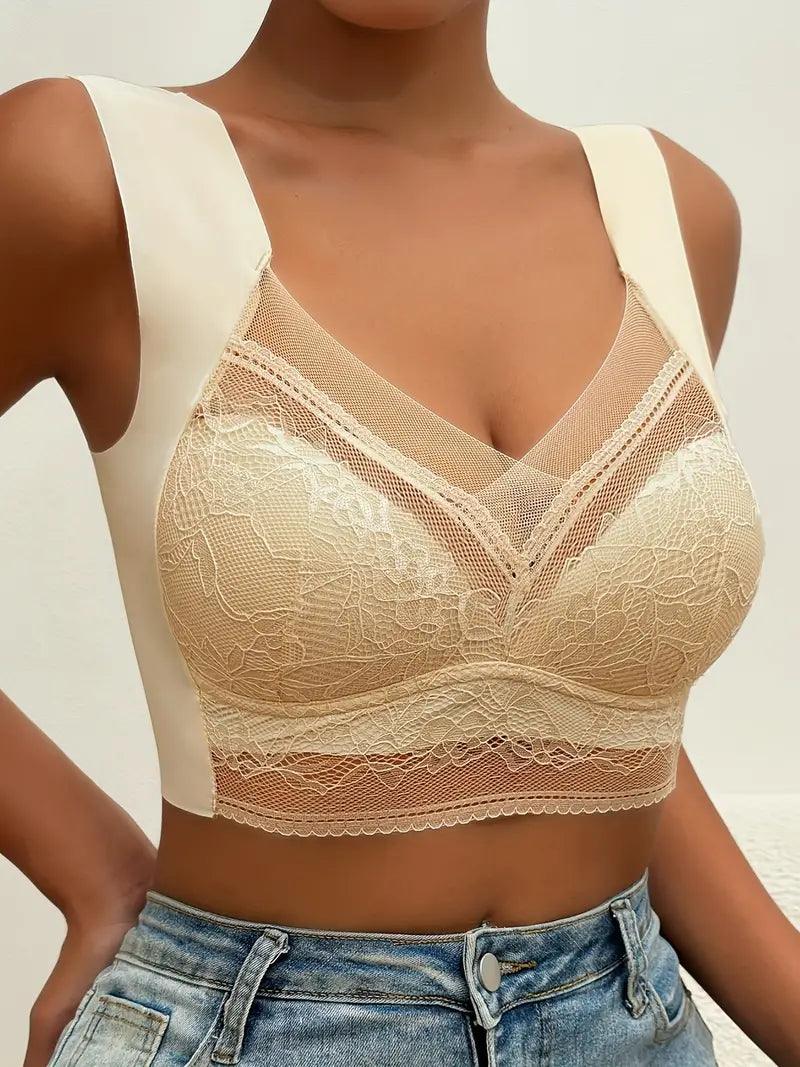 "Nahtloser BH in Beige, stilvoll und komfortabel, ideal für jede Gelegenheit und bietet hohe Unterstützung"