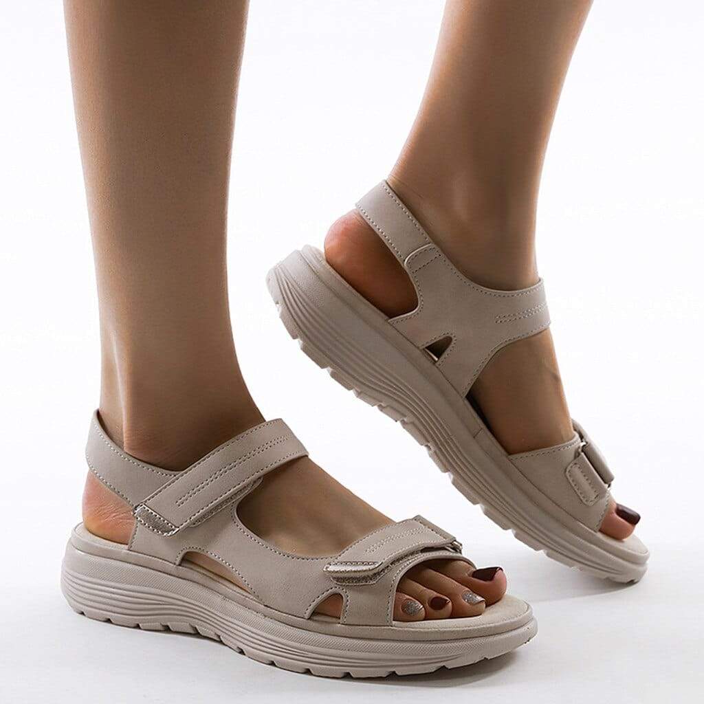 Orthopädische Damen-Sandalen mit verstellbaren Riemen, ergonomischer Sohle und stilvollem Design für hohen Komfort.