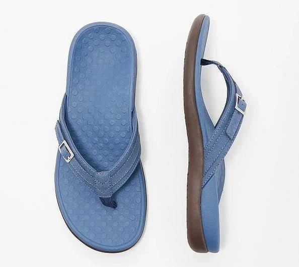 "Orthopädische Flip-Flops für Damen & Herren, ergonomisches Design, konturiertes Fußbett, rutschfeste Sohle, elegant"