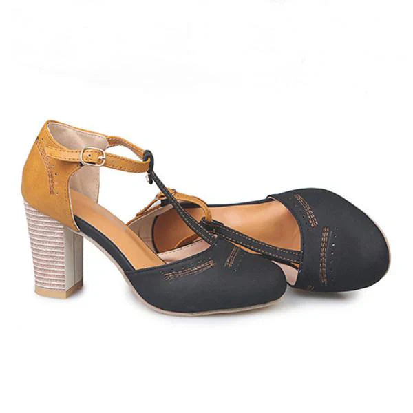 "Orthopädische High Heels Damen: Elegante, komfortable Schuhe mit breiter Sohle, erhältlich in Blau, Grau, Schwarz."
