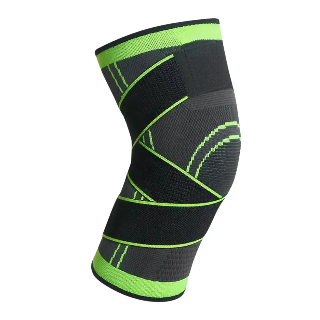 "Orthopädische Kniebandage, atmungsaktiv, flexibel, bietet Kompression und Unterstützung, ideal für Sport und Alltag."