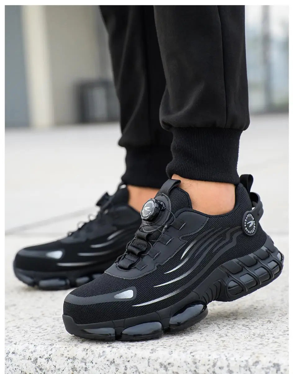 Sikkerhetssko i grĂĄ farge, sett fra siden