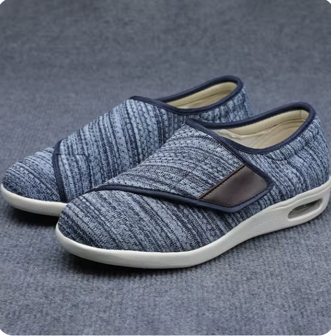 "Orthopädische Schuhe für Damen, ideal für geschwollene Füße, in elegantem Design und diversen Farben."