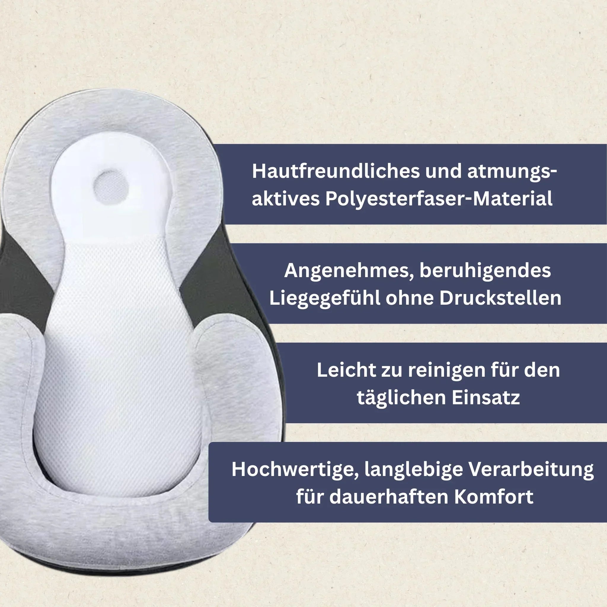 Orthopädisches Babybett mit ergonomischem Design, weicher Polsterung und robustem Gestell für sicheren und komfortablen Schla