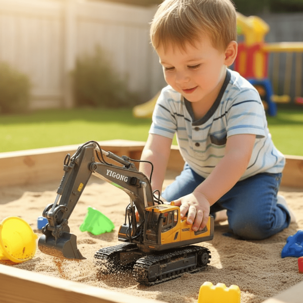 RC gravemaskin detaljer