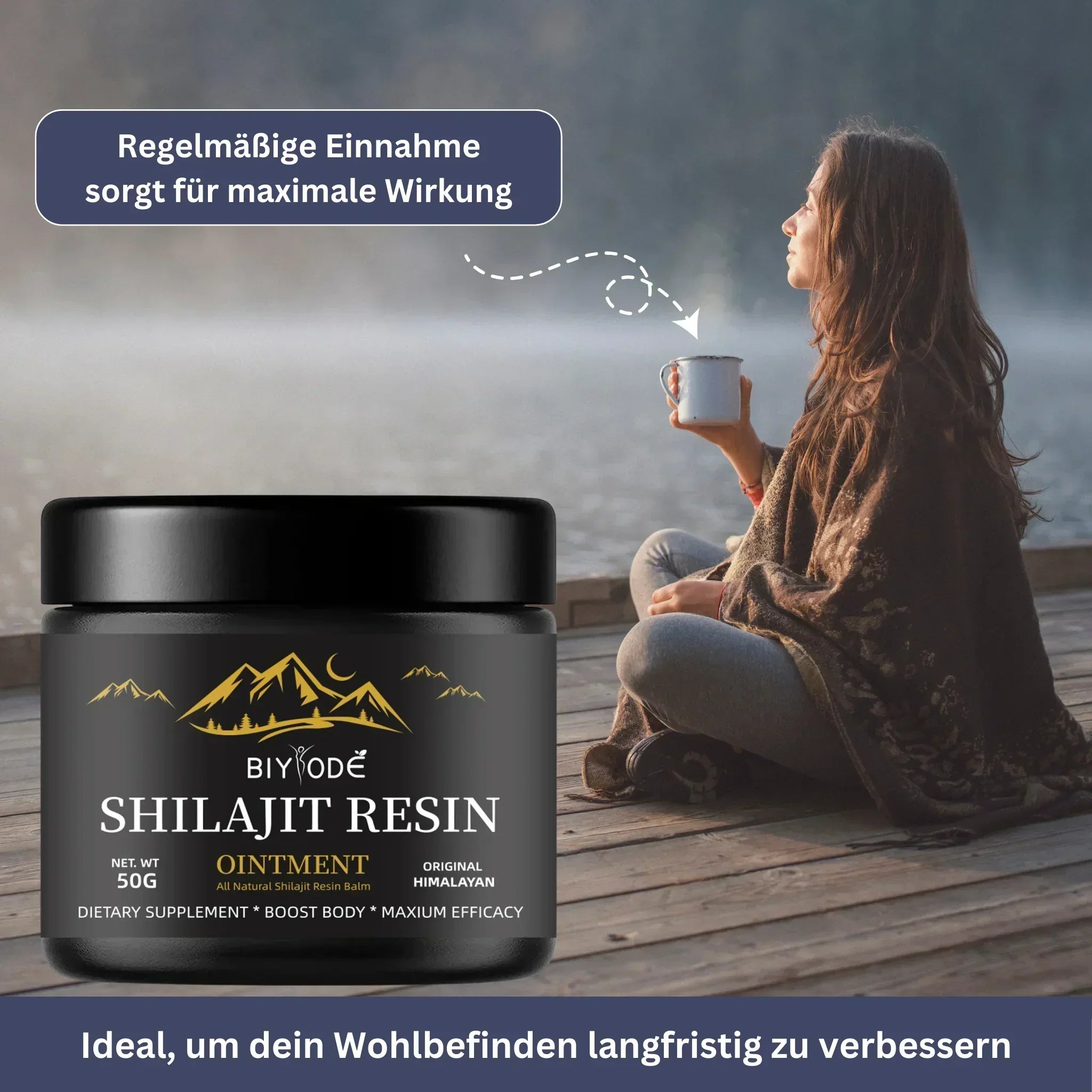 "Reines Shilajit Harz 30g, 50g, tiefschwarz, einzigartige Konsistenz, natürliche Energiequelle für Vitalität und Wohlbefinden