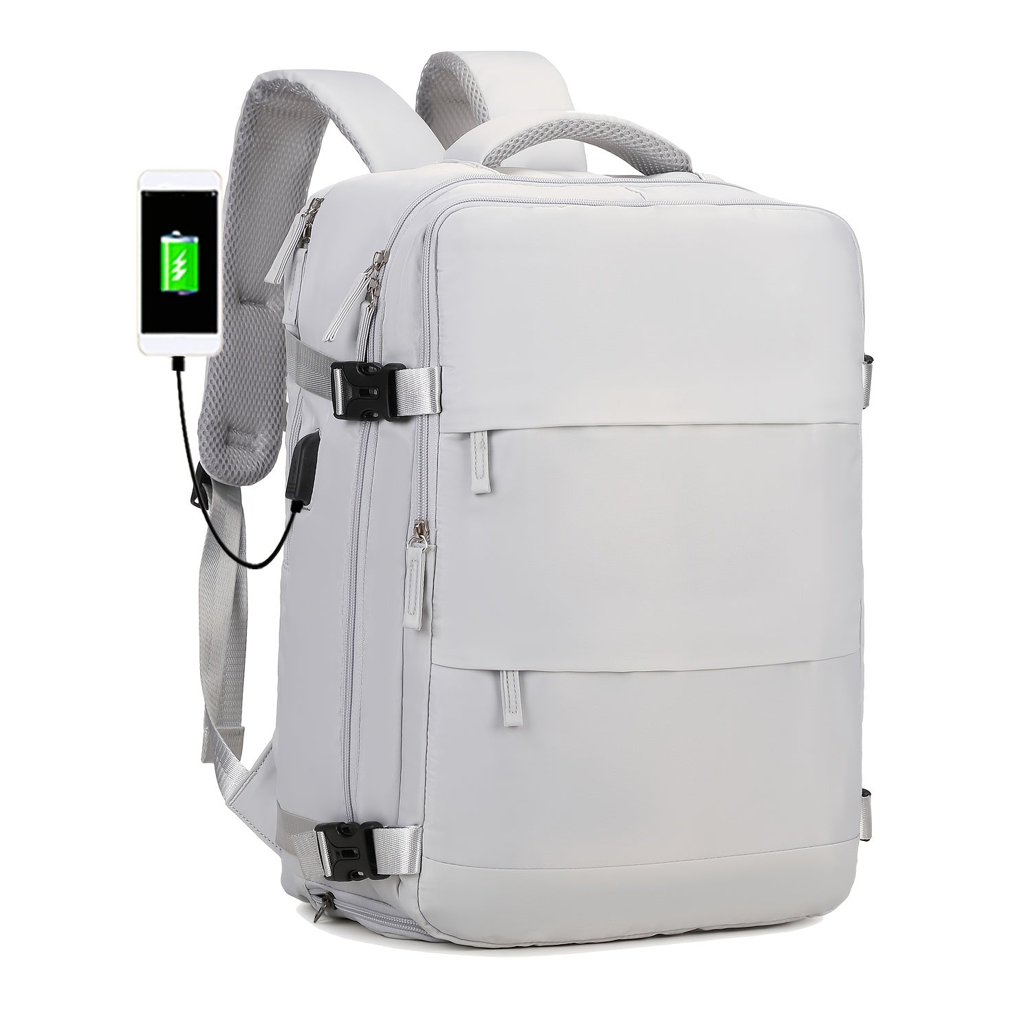 "Reiserucksack mit Schuhfach, gepolstertem Laptopfach, ergonomischen Trägern, geräumig, wasserabweisend, funktional"
