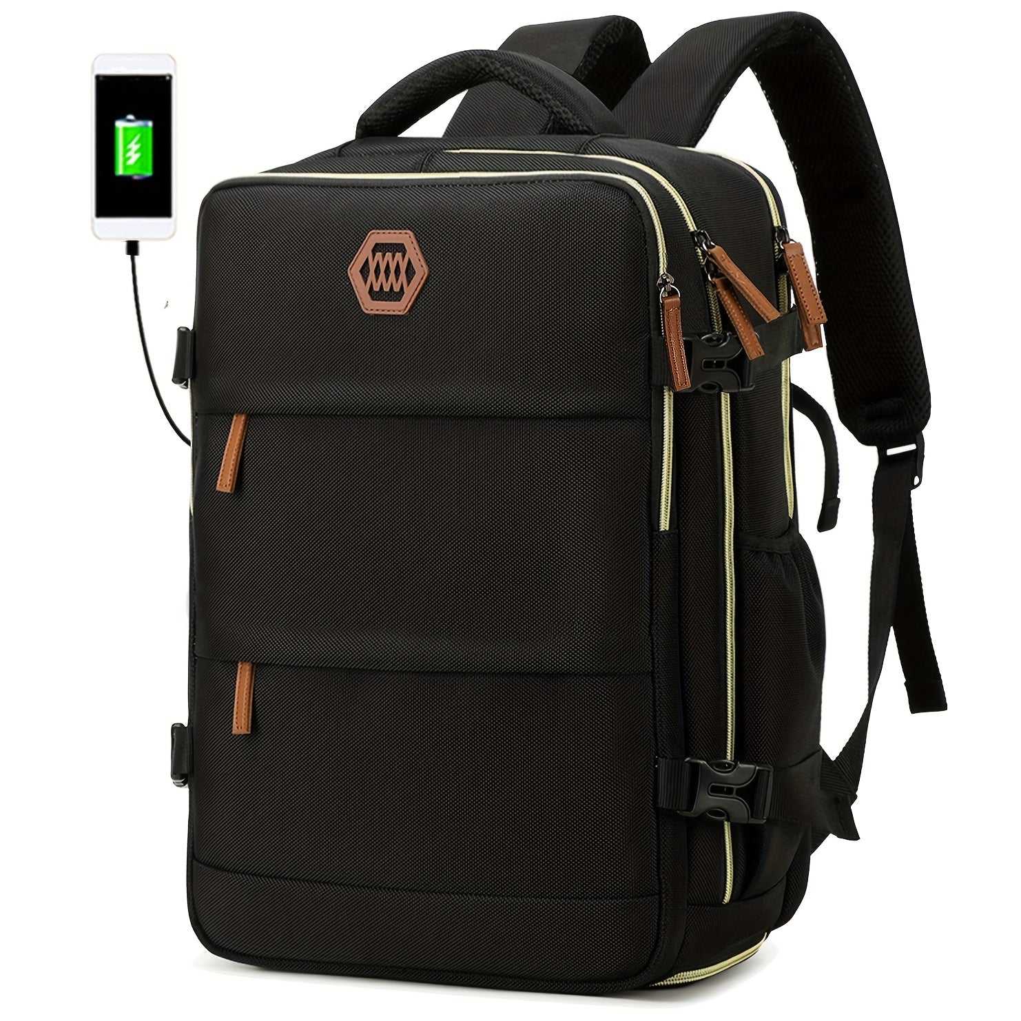 "Reiserucksack mit Schuhfach, gepolstertem Laptopfach, ergonomischen Trägern, geräumig, wasserabweisend, funktional"