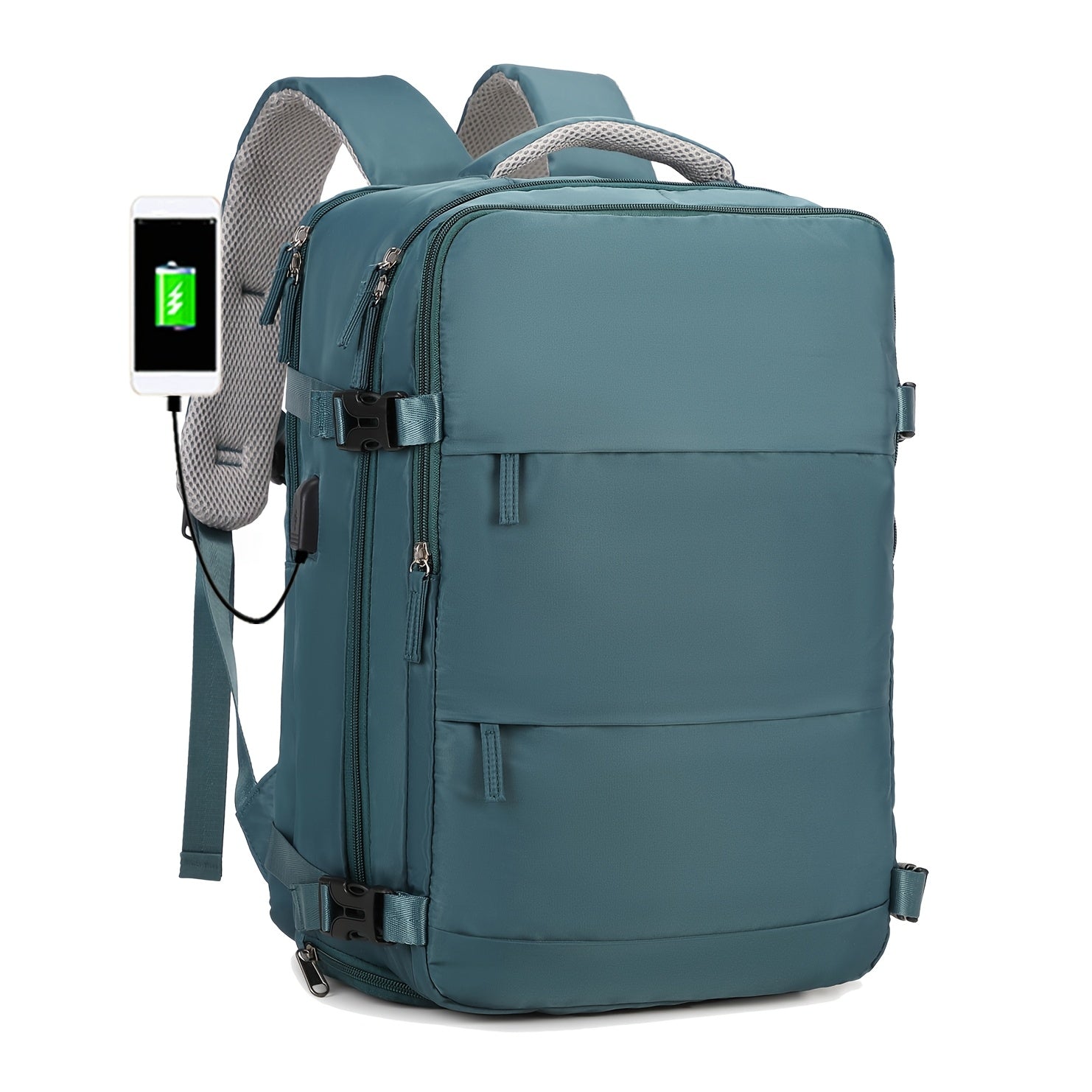 "Reiserucksack mit Schuhfach, gepolstertem Laptopfach, ergonomischen Trägern, geräumig, wasserabweisend, funktional"