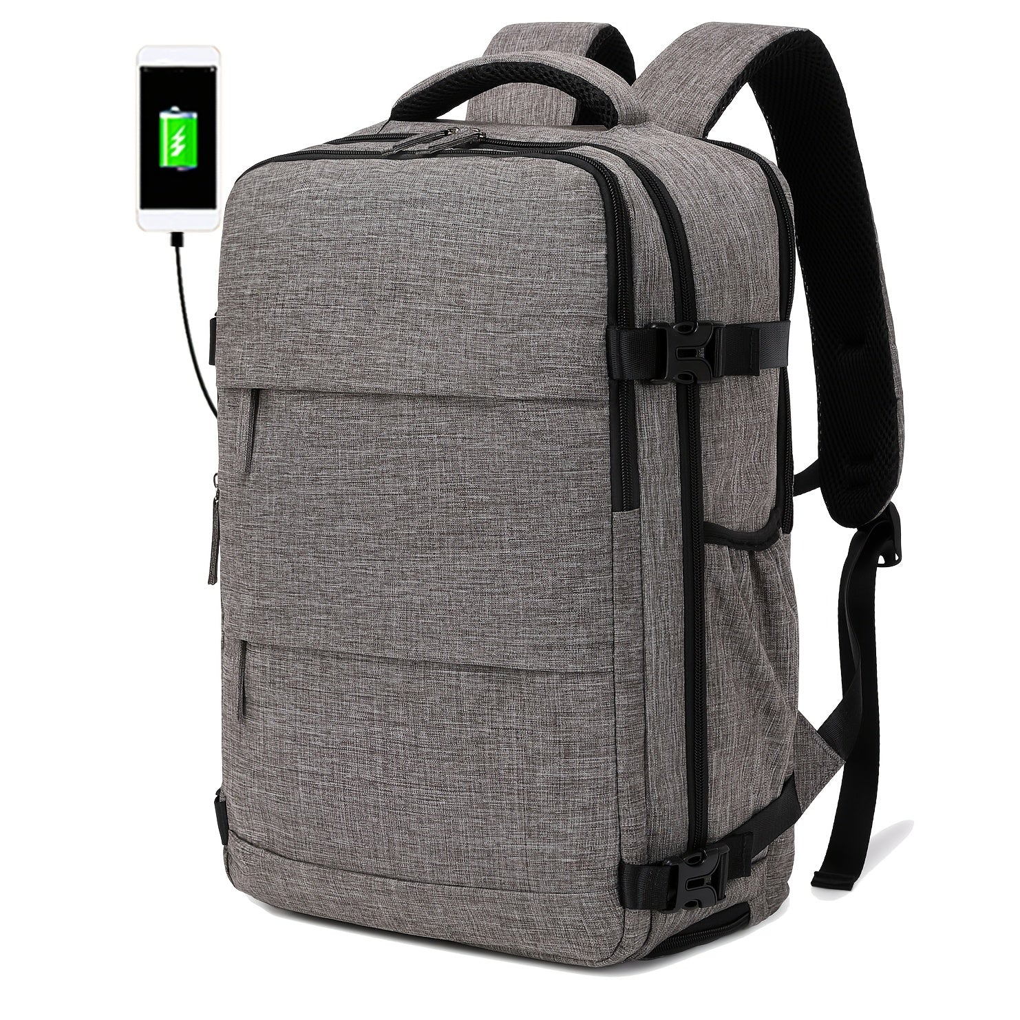 "Reiserucksack mit Schuhfach, gepolstertem Laptopfach, ergonomischen Trägern, geräumig, wasserabweisend, funktional"