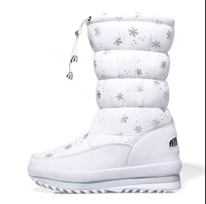 Rutschfeste wasserdichte Winterstiefel mit flauschigem Innenfutter, ideales modisches Damen-Schuhwerk für kalte Tage.