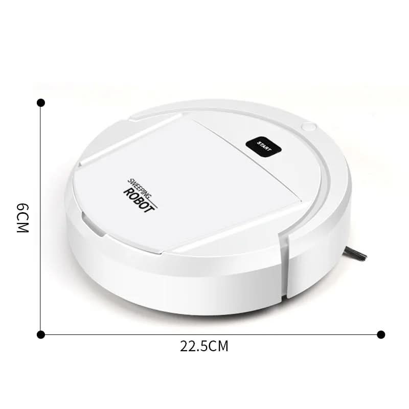 Schwarzer Roboterstaubsauger für Tiefenreinigung, intelligente Navigation, allergikerfreundlich, flüsterleise, einfach zu bed