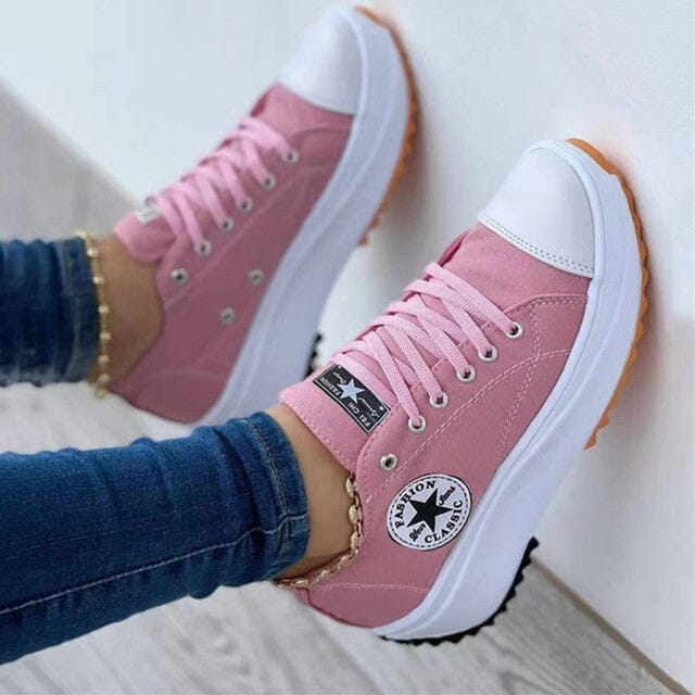 "Stilvolle orthopädische Damensneaker, ergonomisches Design in Rosa, bietet Komfort und Unterstützung für den Alltag."
