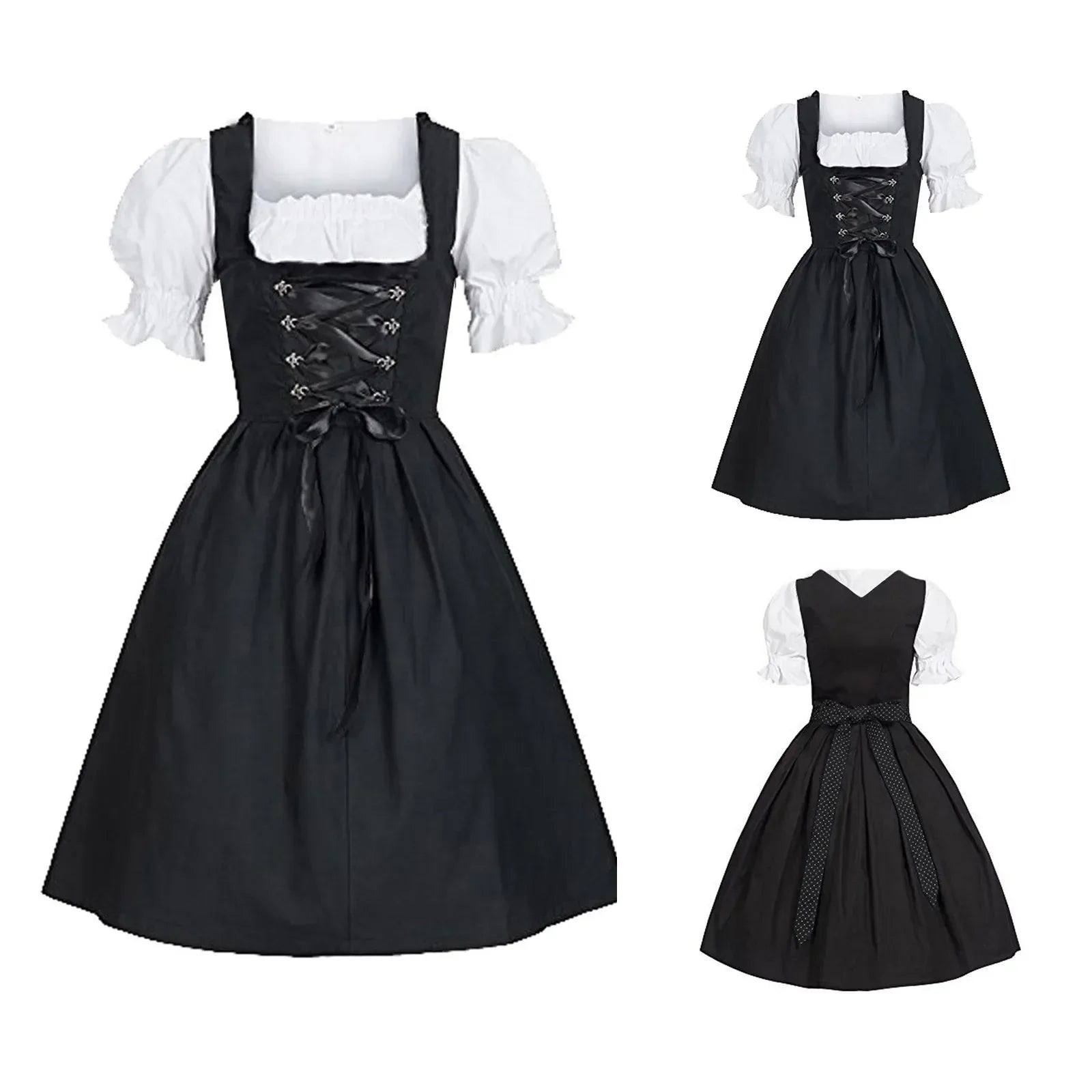 Dirndl for kvinner med forkle
