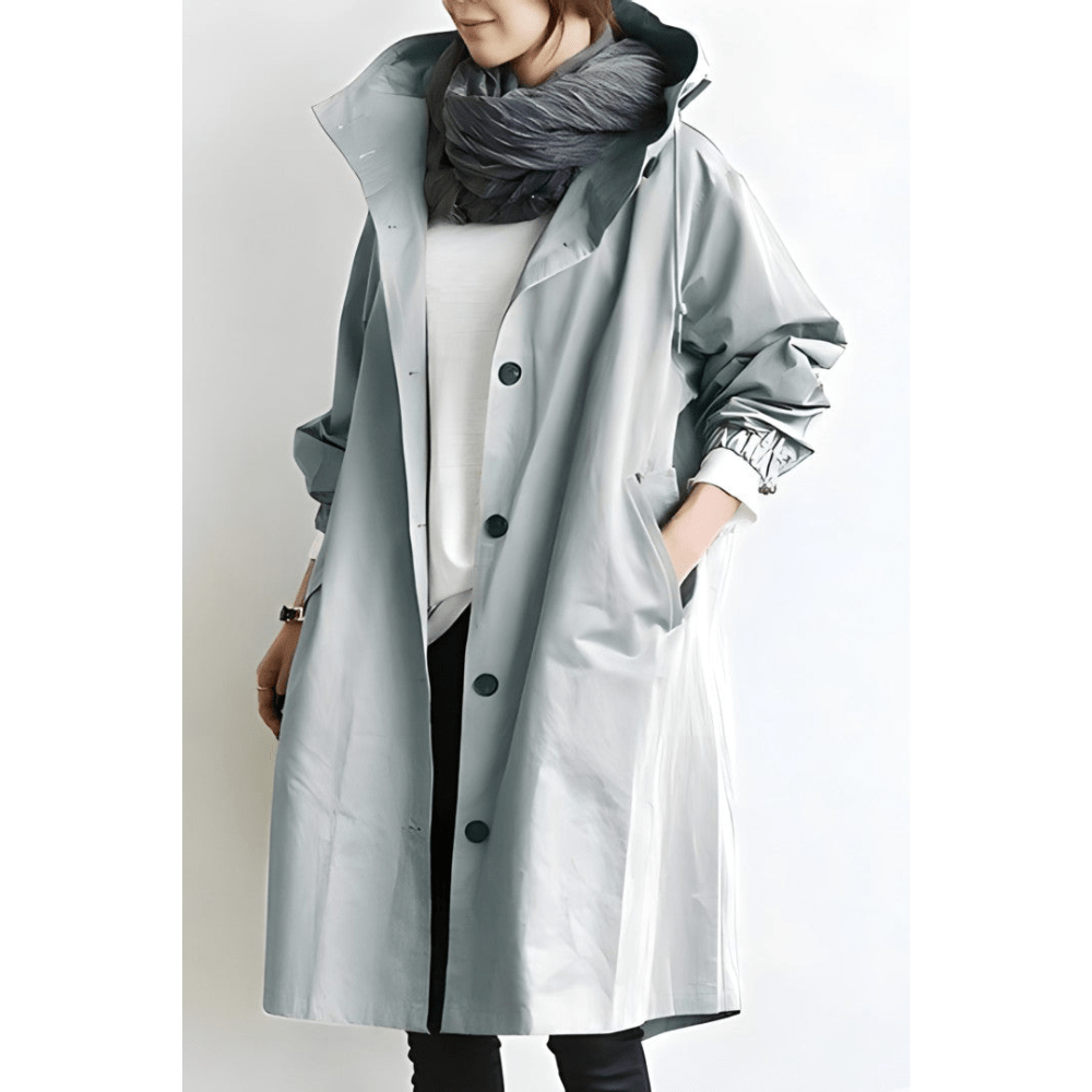 "Wasserabweisende leichte Windbreaker Jacke mit Kapuze, ideal für variable Wetterbedingungen, stilvoll und praktisch."