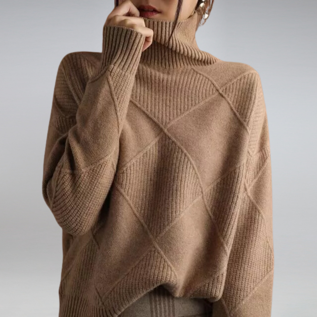 "Weicher, eleganter Rollkragenpullover für Damen, vielseitig und luxuriös, designed für Komfort und zeitlosen Stil."