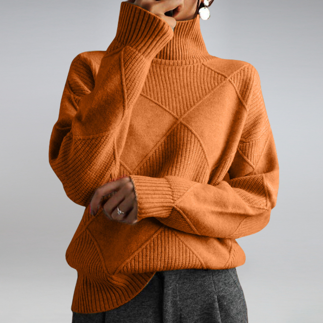 "Weicher, eleganter Rollkragenpullover für Damen, vielseitig und luxuriös, designed für Komfort und zeitlosen Stil."
