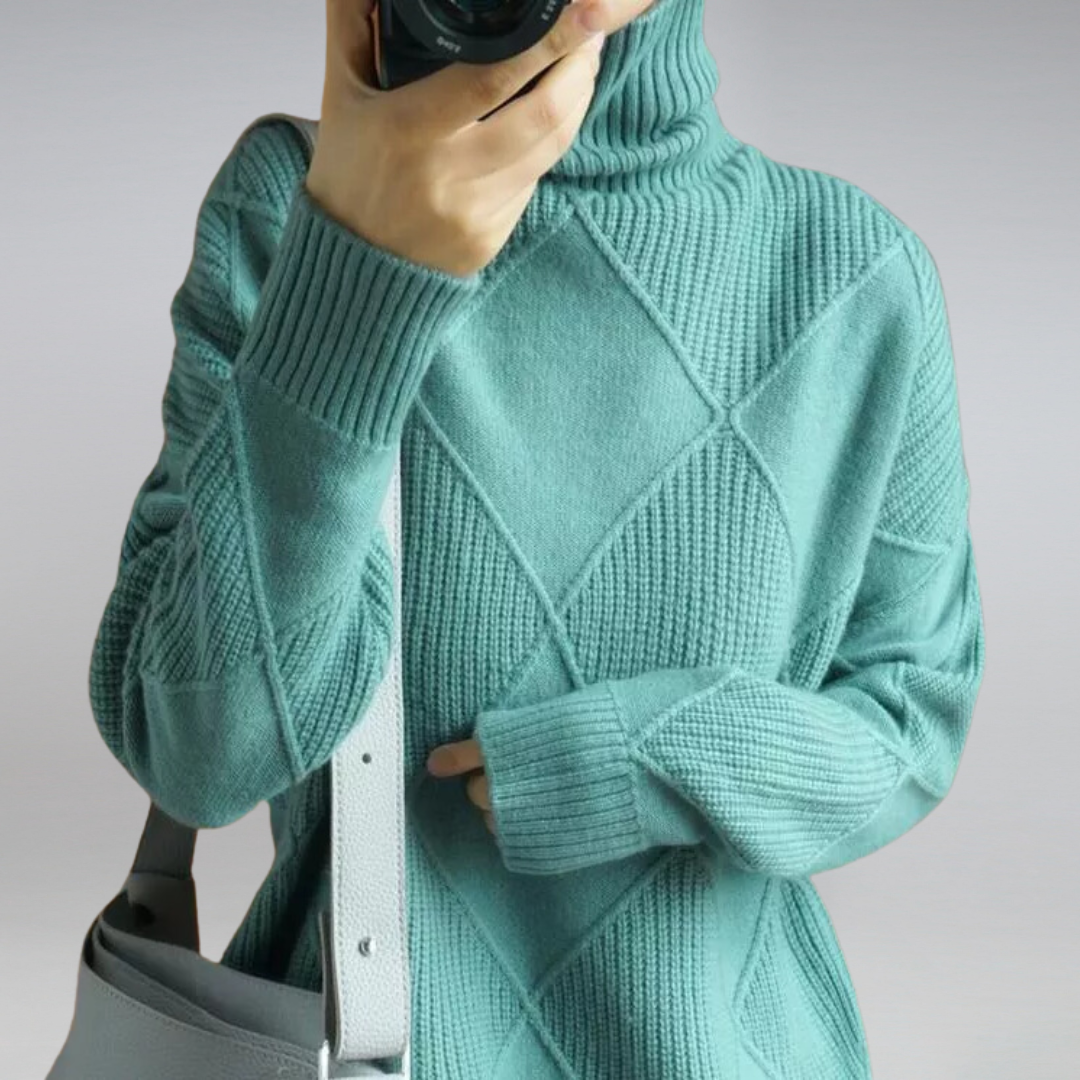 "Weicher, eleganter Rollkragenpullover für Damen, vielseitig und luxuriös, designed für Komfort und zeitlosen Stil."
