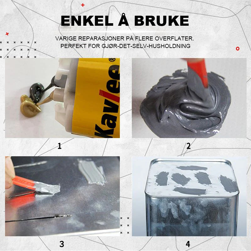 Et perfekt reparert plastelement, demonstrerer effekten av dette sterke epoxylim for plastreparasjon.