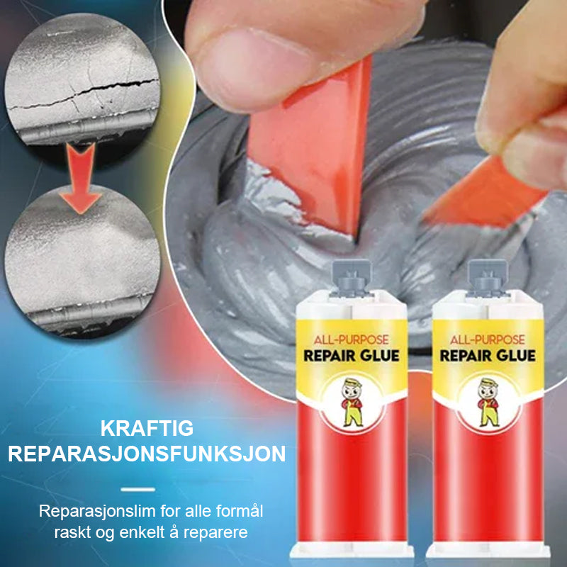 Universallim som reparerer metall, plast, tre og mer. Det ultimate reparasjonsverktøyet for hjemmet.