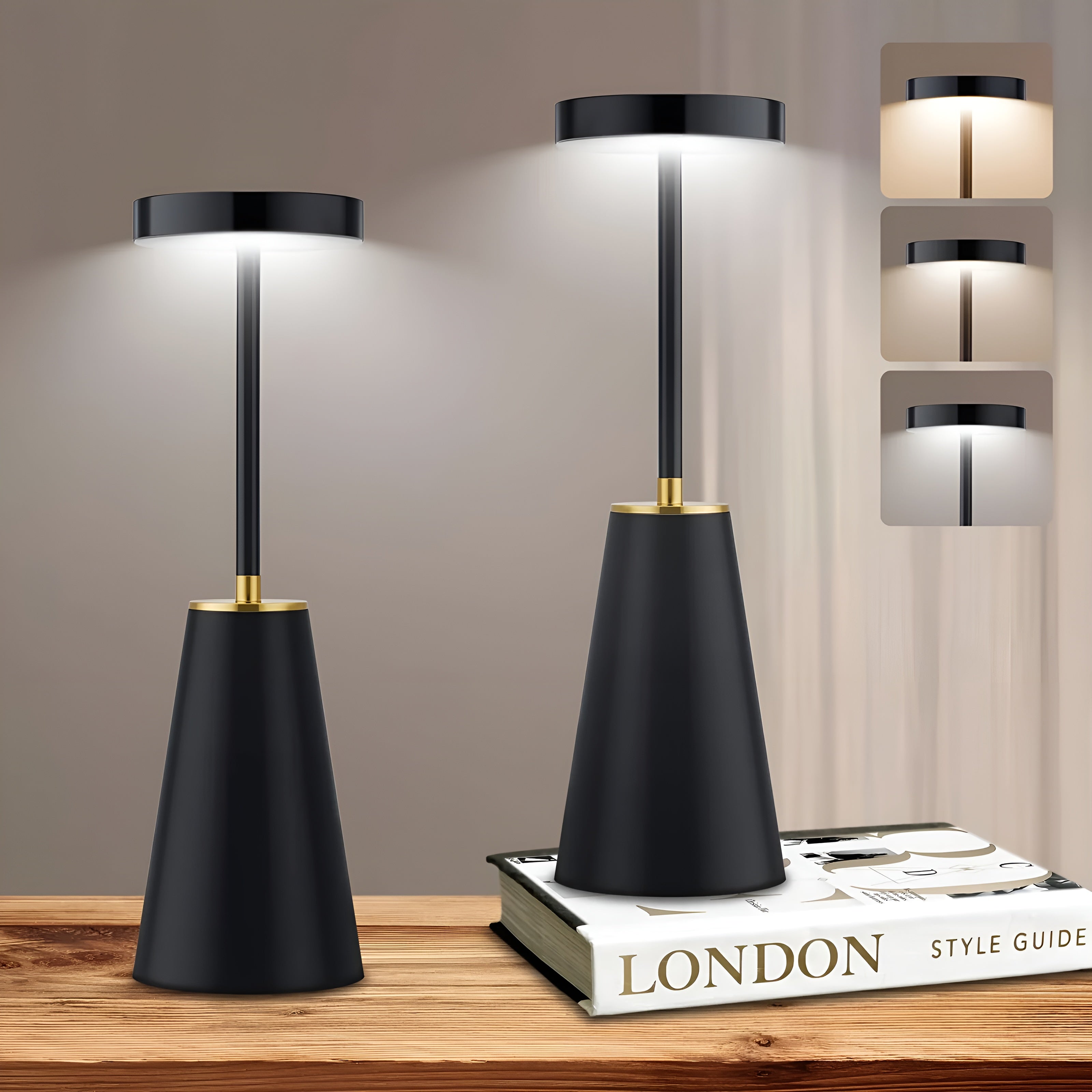 Elegant AuraTouch designlampe. Trådløs og smart berøringslampe for fleksibel og justerbar hjemmebelysning.