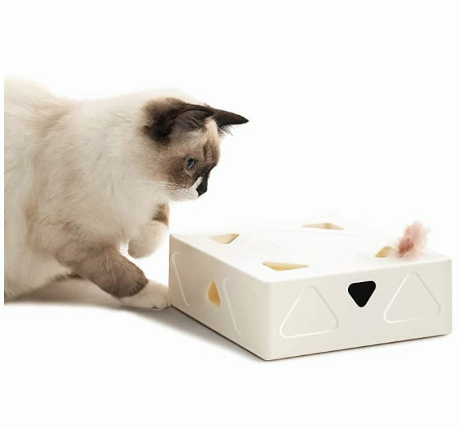 Fjærleke for katter, automatisk bevegelse holder pus underholdt og aktiv.