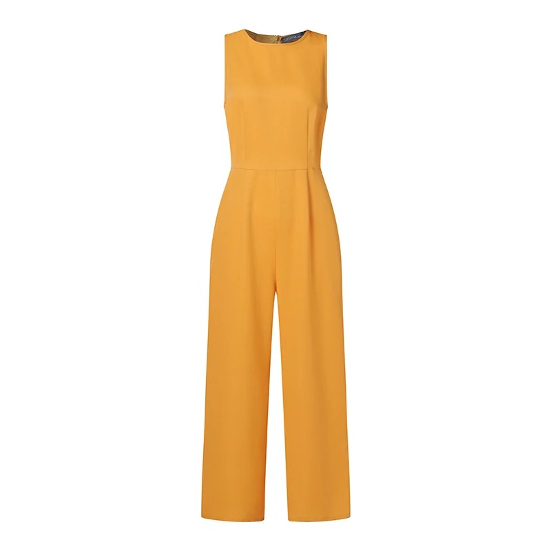 Avslappet lekedress for kvinner med tanktopp og vide ben, perfekt for komfortabel sommerstil.