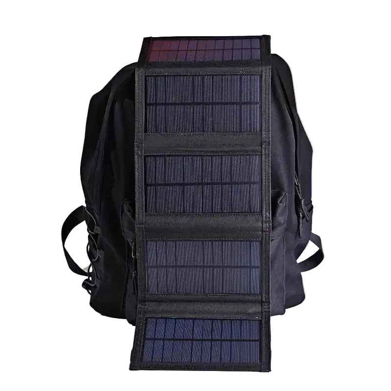 Bærbar 12W sammenleggbar solcellelader for camping, friluftsliv. Perfekt USB-nødlader med solenergi til reiseutstyr.
