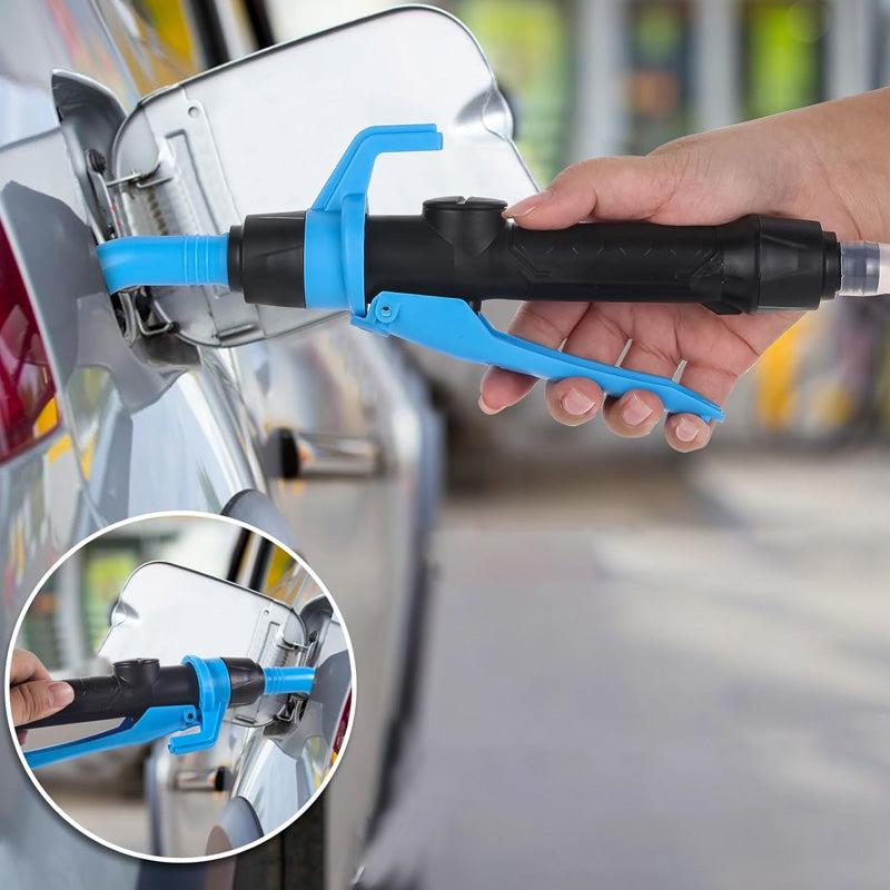Kompakt batteridrevet drivstoffpumpe; rask og sølefri væskehåndtering.