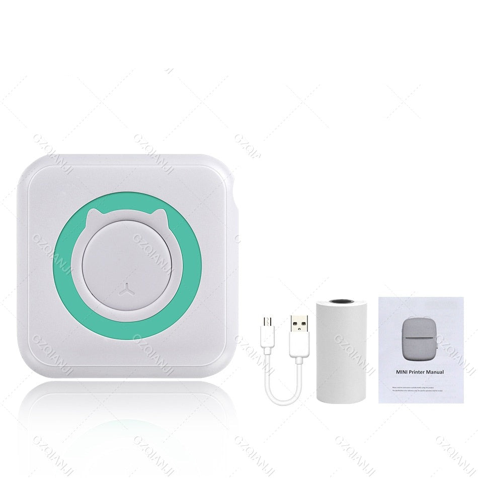 Bærbar skriver med Bluetooth for rask utskrift av kvitteringer, etiketter og små bilder.