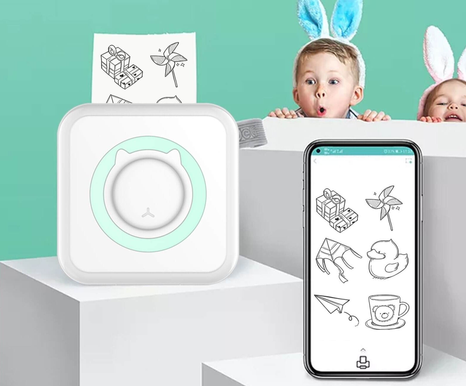 Mini Bluetooth-skriver for bilder og tekster fra mobil, gaveidé for kreative sjeler.