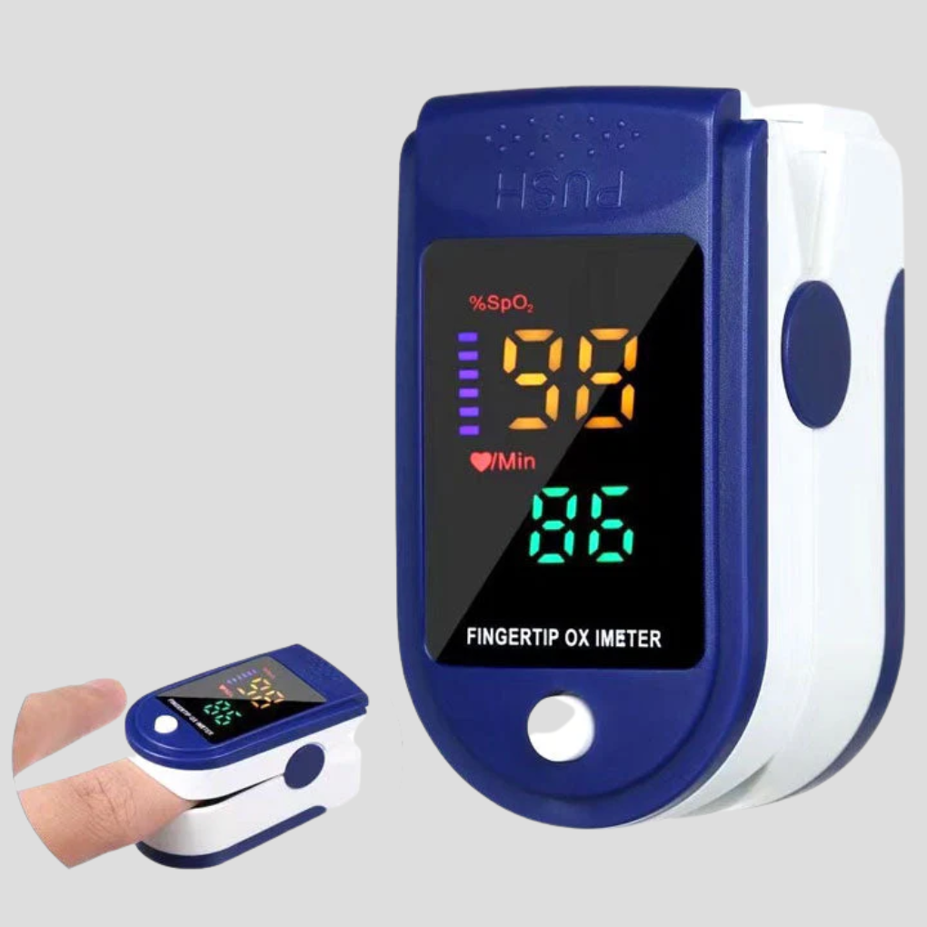 Bærbar pulsoksymeter for nøyaktig SpO₂ og pulsmåling på fingertuppen.