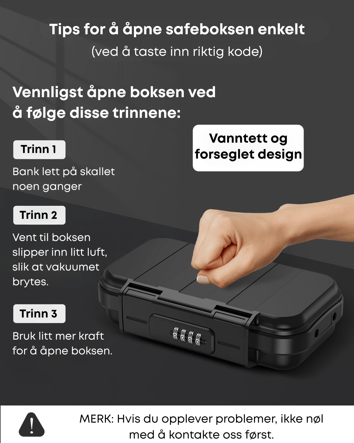Robust reisesafe med solid konstruksjon. Gir ekstra sikkerhet for dine viktigste eiendeler under ferien.
