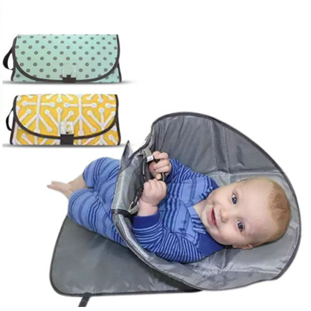 3-i-1 baby stellematte, bærbar bleietaske for reise med babyer.