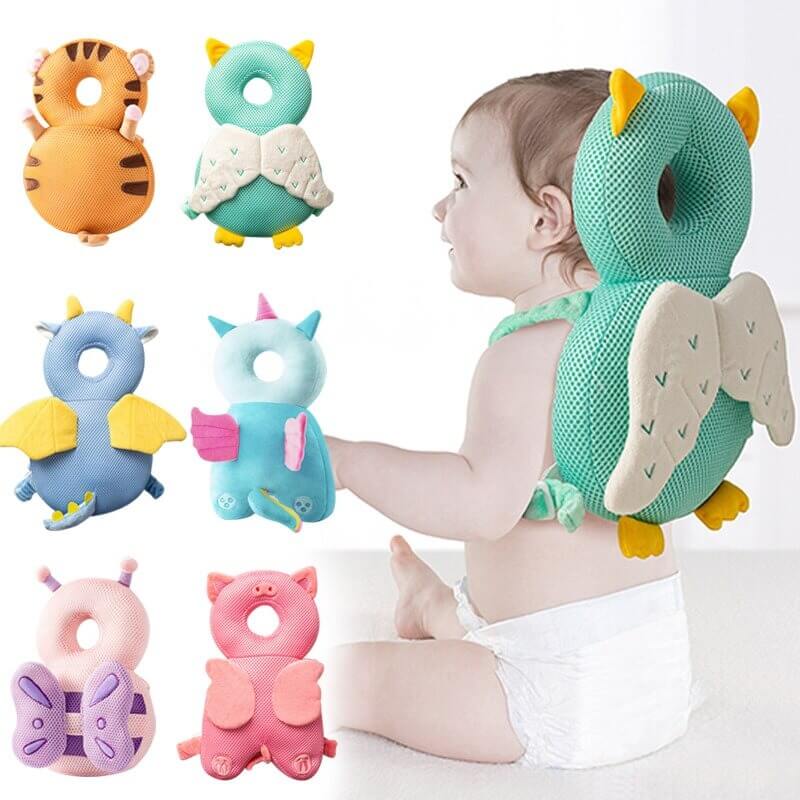 Ryggsekk for baby hodebeskyttelse. Gir trygghet og ro for foreldre mens barnet leker trygt.