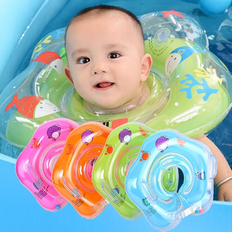Sikker nakkesvømmering som gir trygg flyteglede for baby i basseng eller badekar.