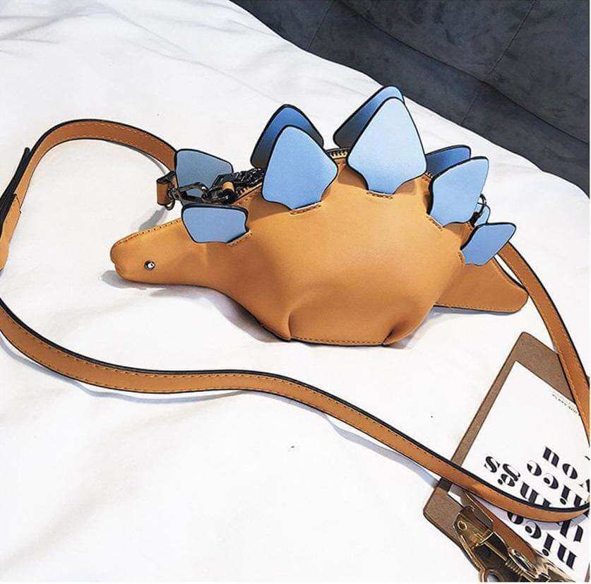 Søt 3D dinosaur crossbody-veske for barn. Lekent design, perfekt tilbehør for små eventyrere.