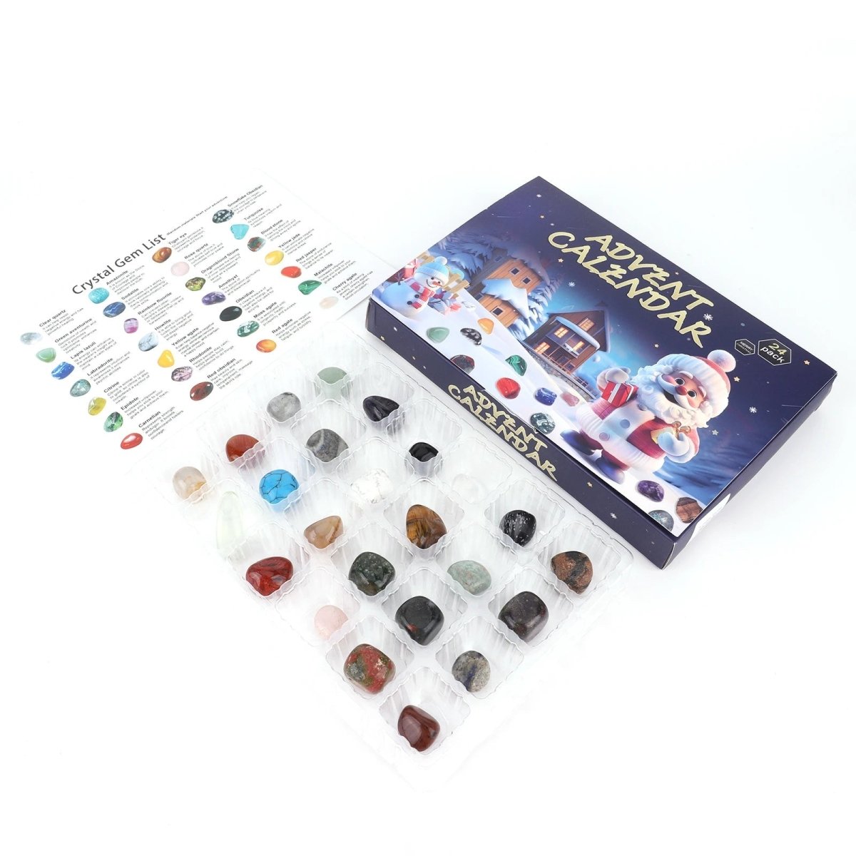 Barneadventskalender som kombinerer kreativ lek med ekte edelstener