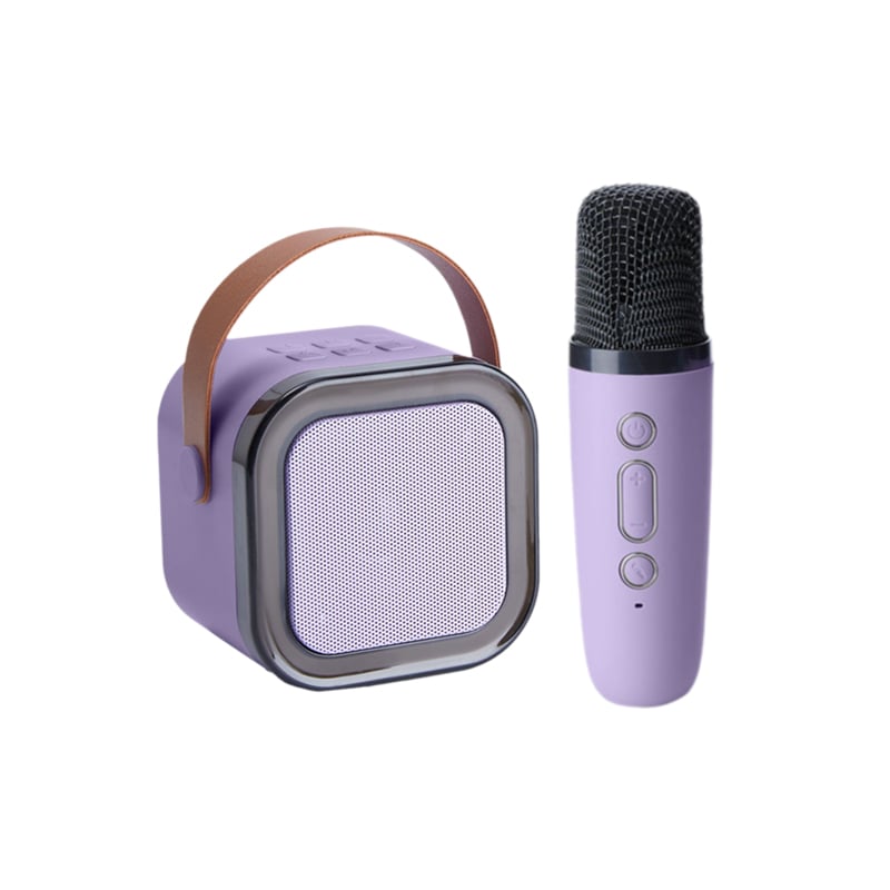 Barnas karaokeanlegg med Bluetooth, trådløse mikrofoner for sang og fest.