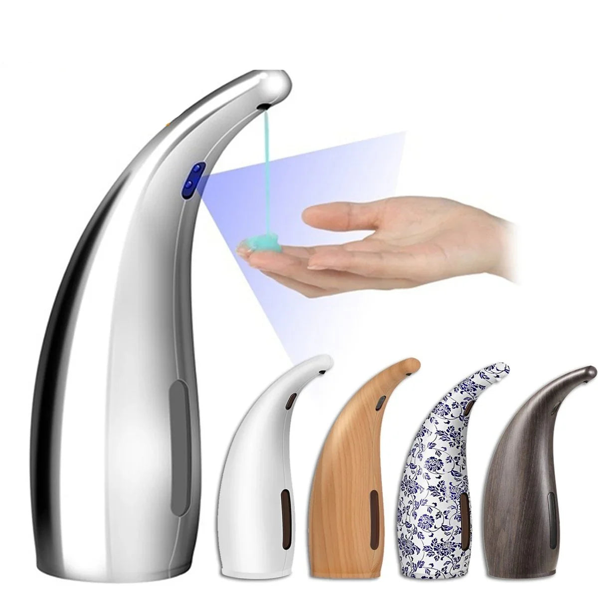 Moderne sensor såpedispenser for berøringsfri flytende såpe, perfekt for et hygienisk hjem.