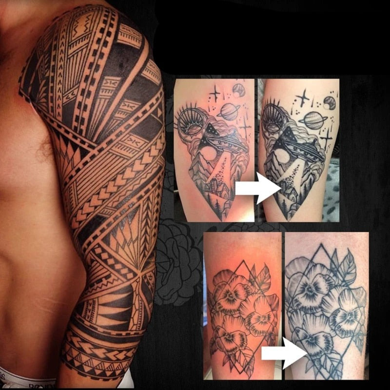 Fargeforsterkende tattoobalm for tatoveringspleie. Fukt, beskyttelse og helbredelse av tatoveringer.