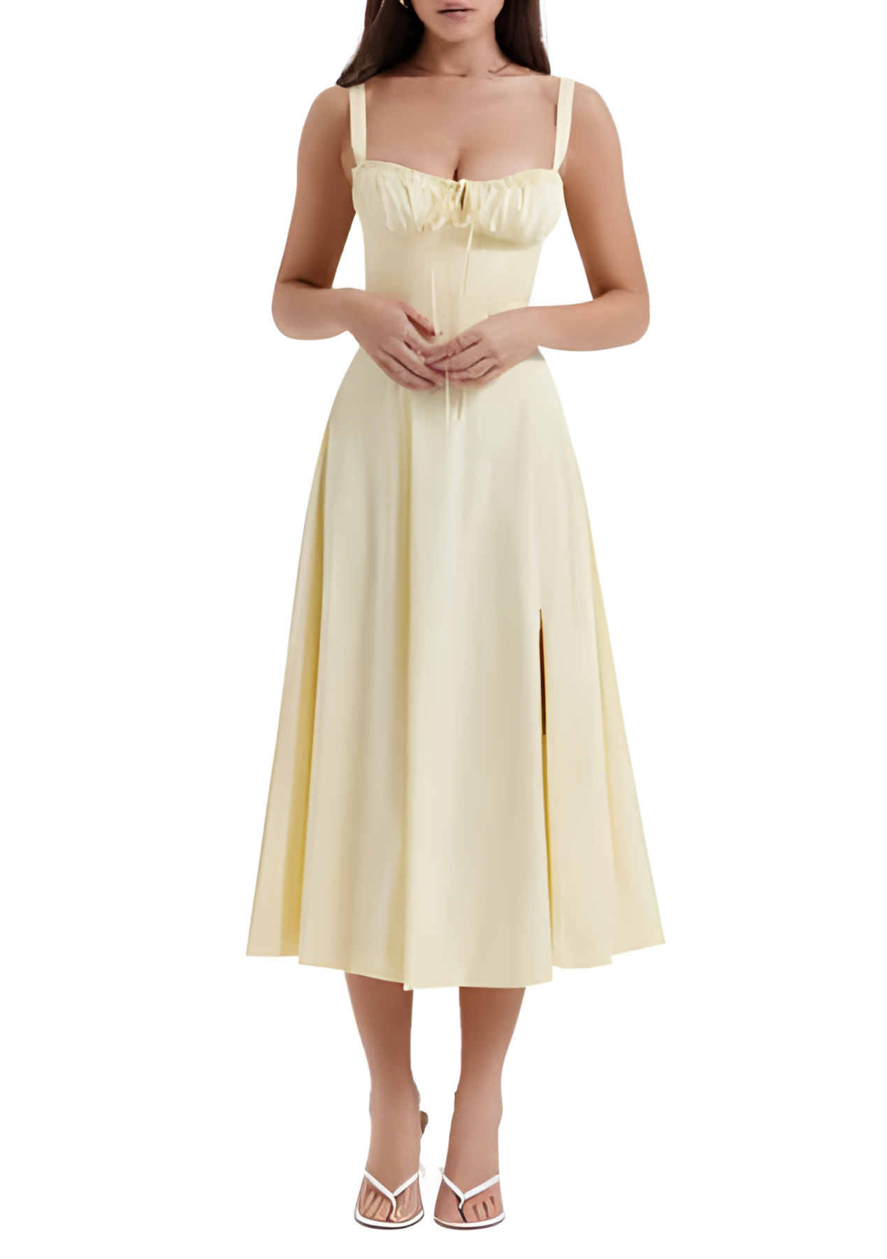 Blomstrete livformende midikjole for kvinner, elegant og komfortabel for sommeren.