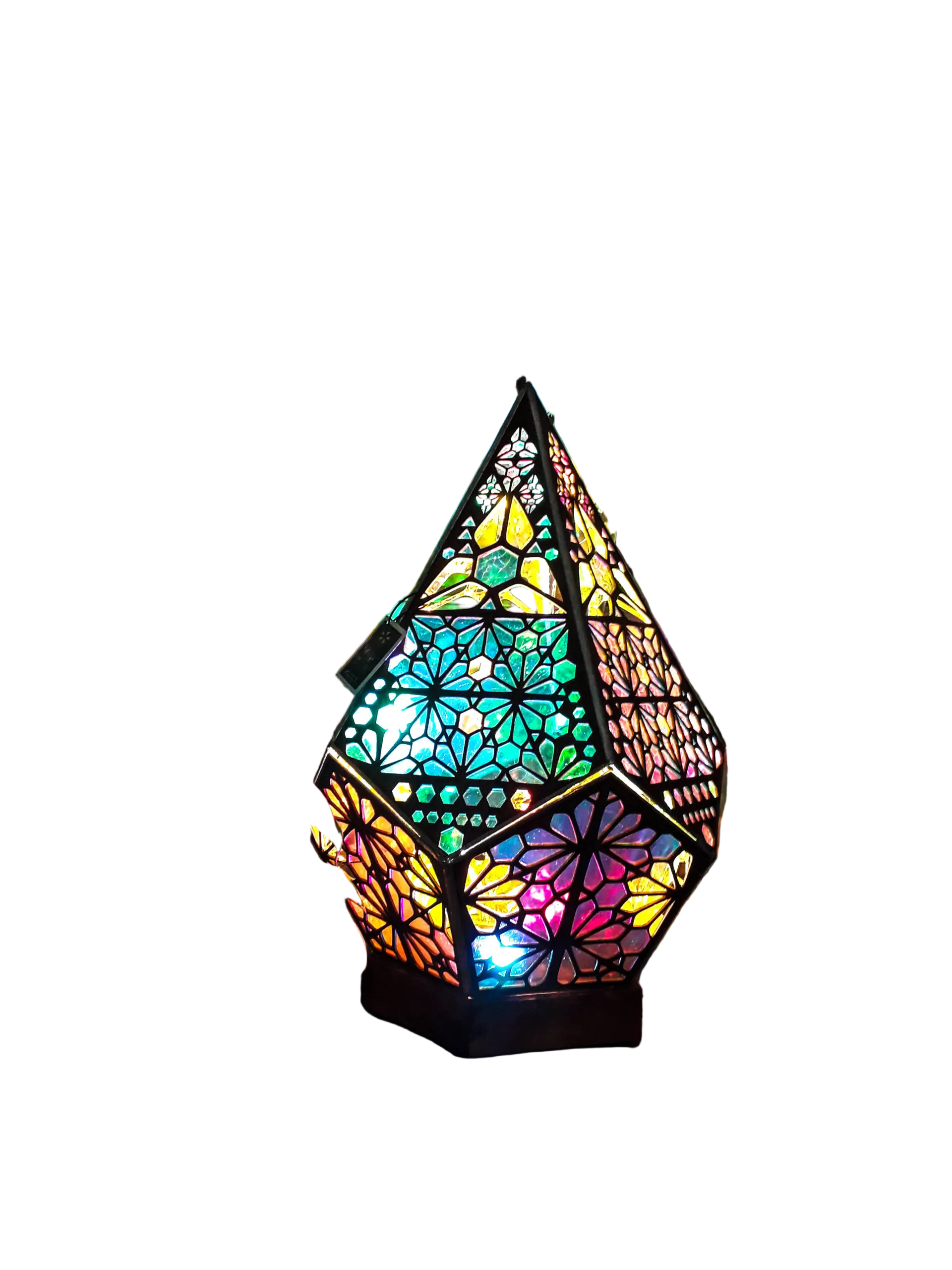 Bohemsk bordlampe med stjernemønster. Gir stemningsfullt lys, perfekt dekorlampe for ditt hjem.